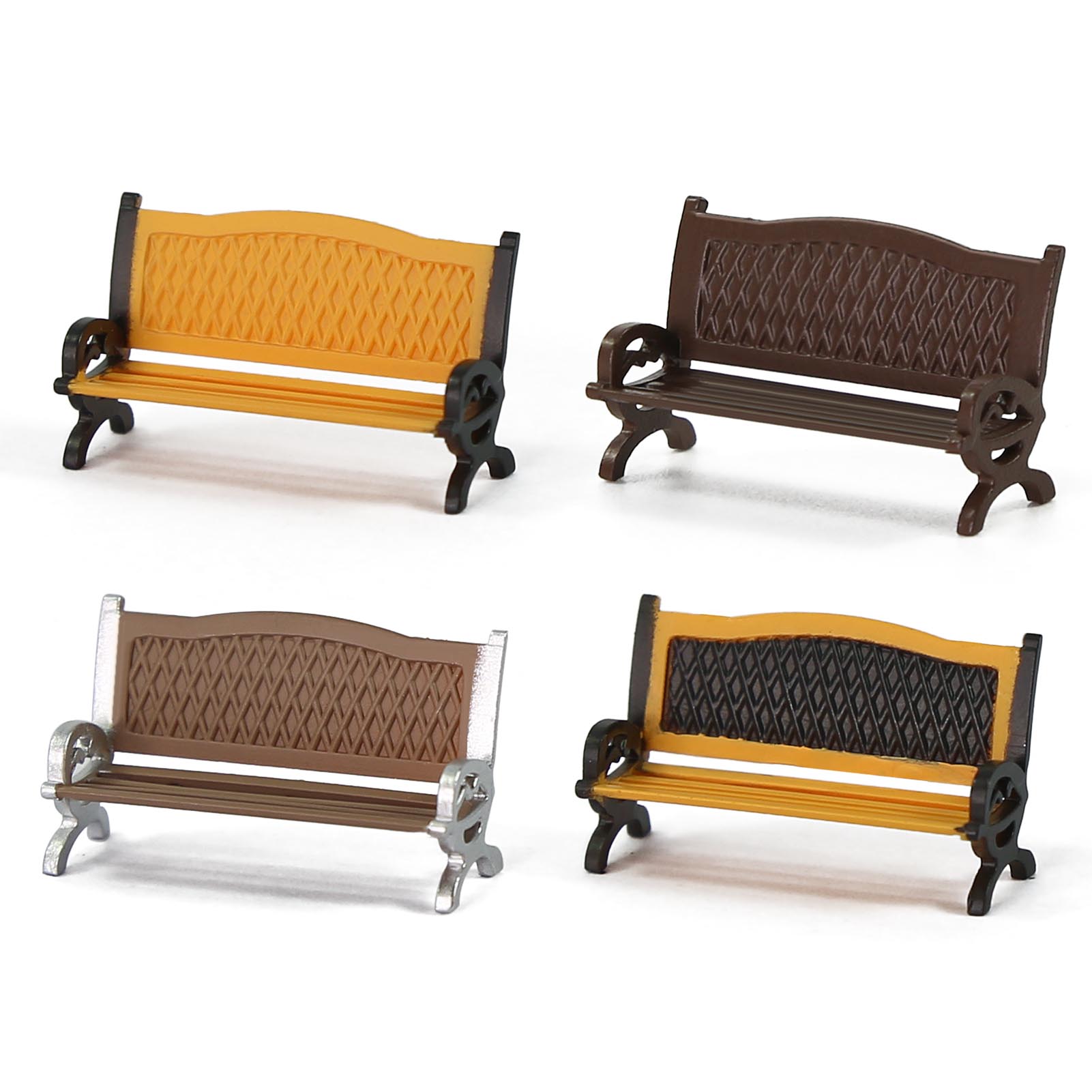 Evemodel 12pcs HO Scale 1:87 G - огляд і ціна Bonsai Garden Bench