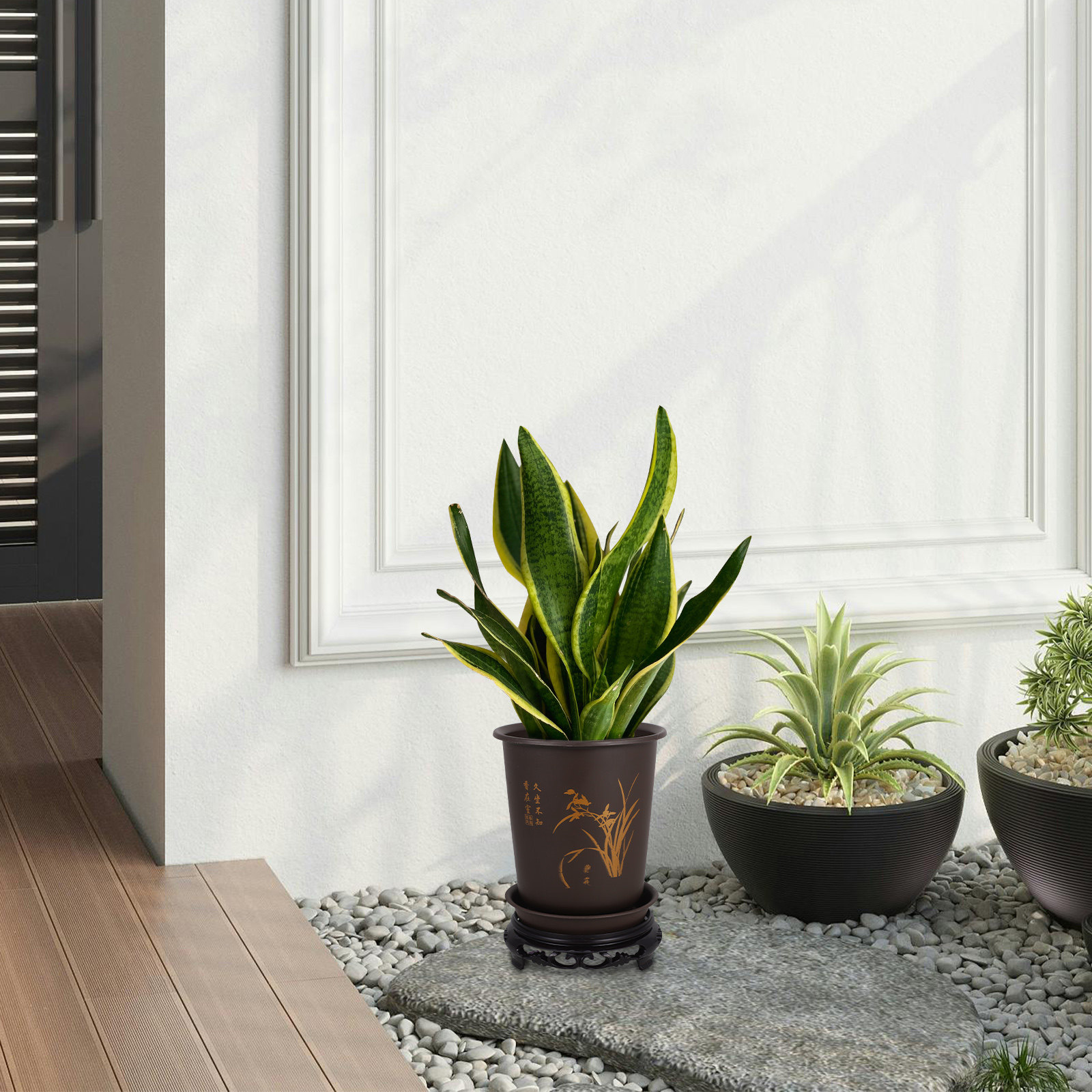 1Set Orchid Plant Pot with Tra - огляд і ціна Bonsai Garden Design