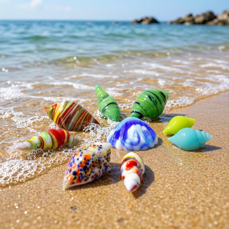 Cute Mini Glass Shell Conch Or - огляд і ціна Bonsai Garden Europe