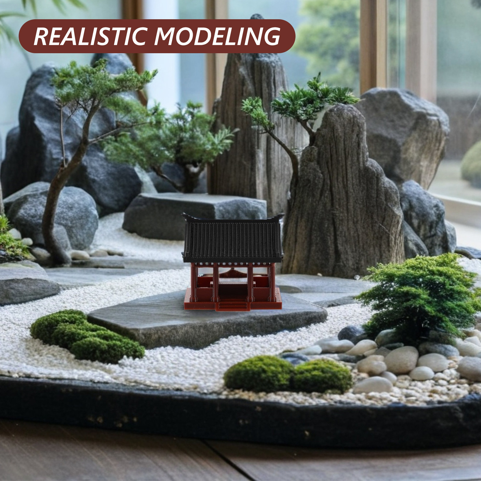 Tiny Asian Pavilion Statue for - огляд і ціна Bonsai Garden Set Up