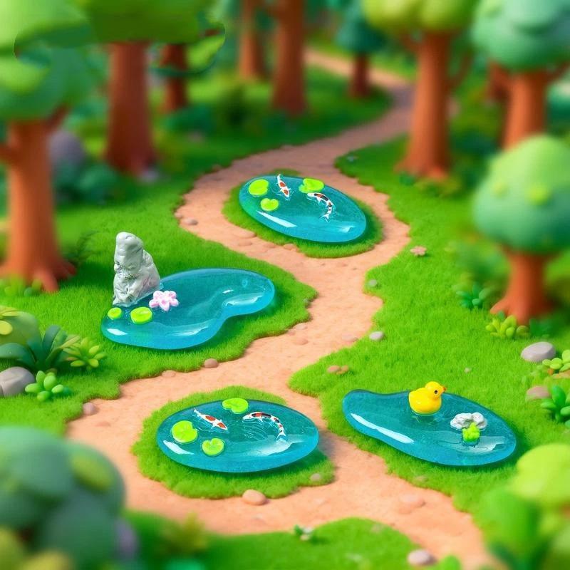 (BF06)Mini Resin Pond Ornament - огляд і ціна Bonsai Garden Design