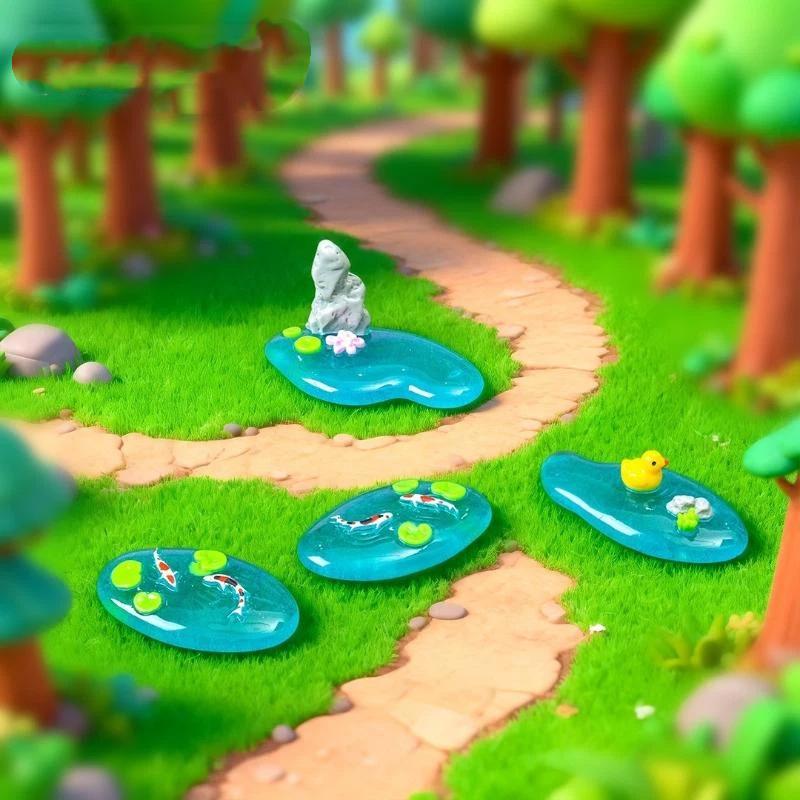 (BF06)Mini Resin Pond Ornament - огляд і ціна Bonsai Garden Design