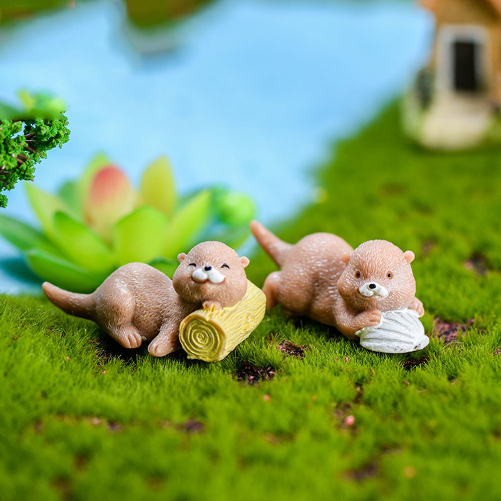 Otters Figurine Mini Home Deco - огляд і ціна Bonsai Garden Europe