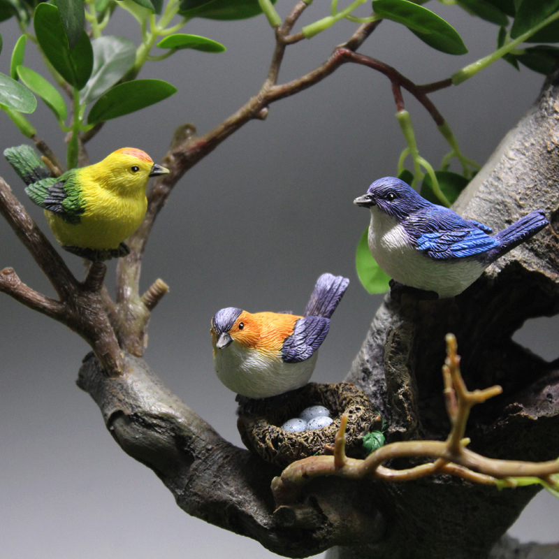 B*4pcs Mini Bird Figure Model  - огляд і ціна Bonsai Garden Europe