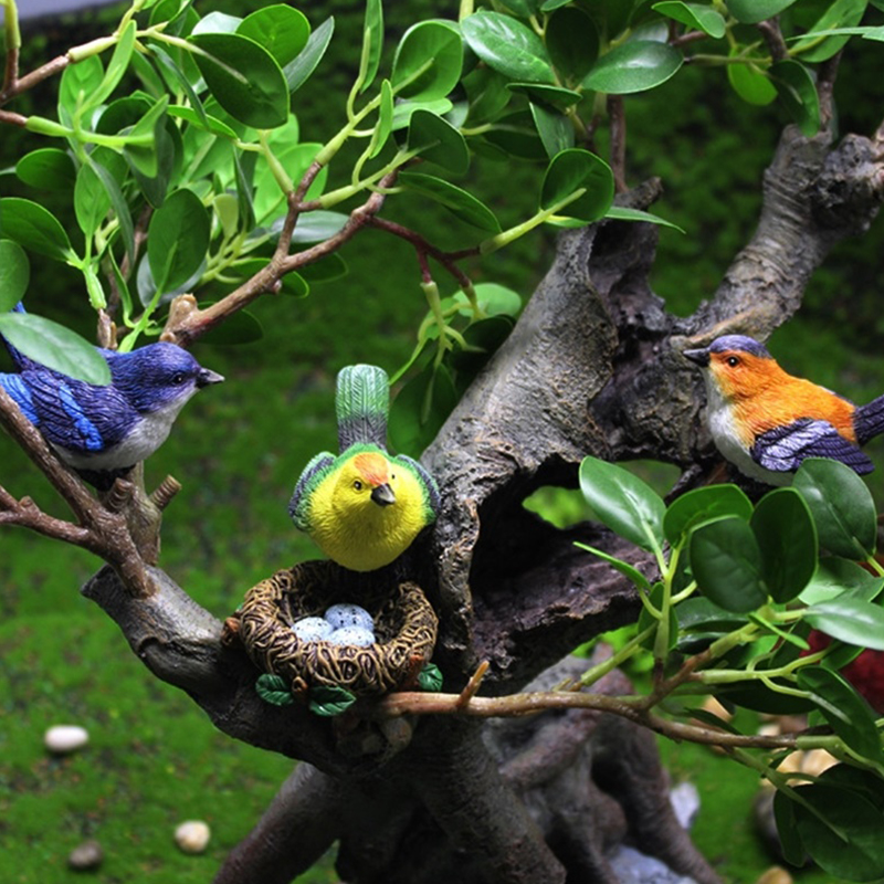 B*4pcs Mini Bird Figure Model  - огляд і ціна Bonsai Garden Europe